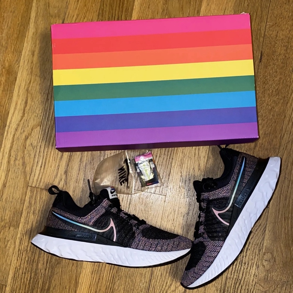 NEW DS 2021 NIKE REACT INFINITY RUN FK2 BT BE TRUE PRIDE LGBTQIA+ WOMENS SIZE 5